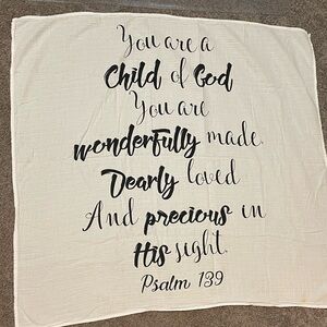 Large Child of God Muslin Swaddle Blanket